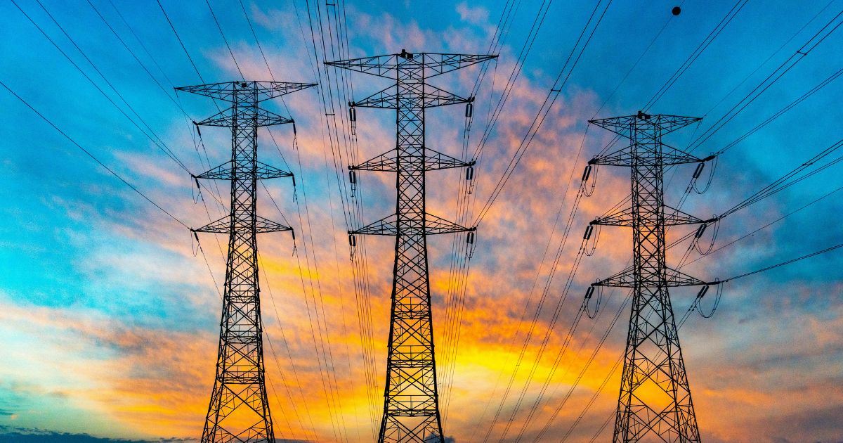 3 transmission towers providing energy