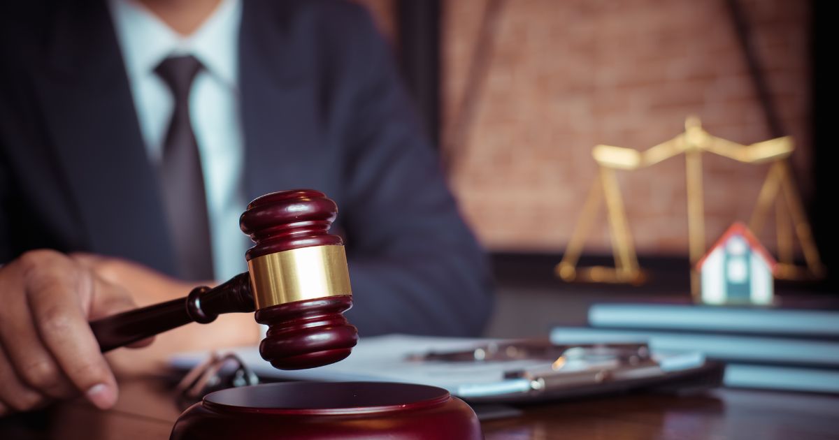 Man holding a gavel