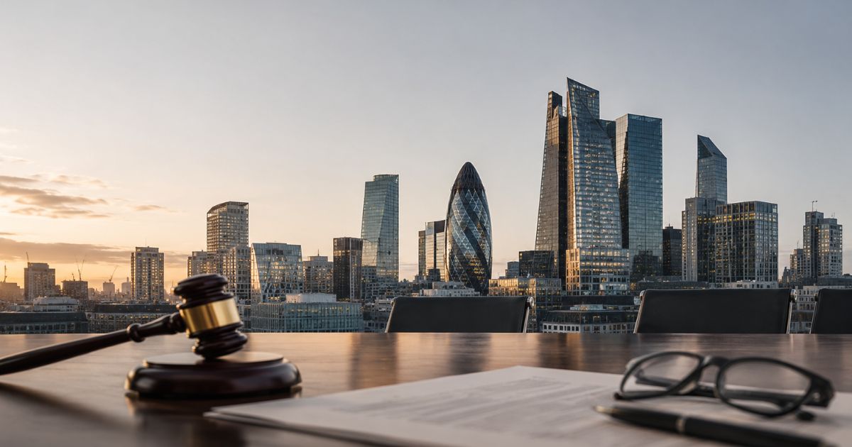 The City of London financial district at golden hour