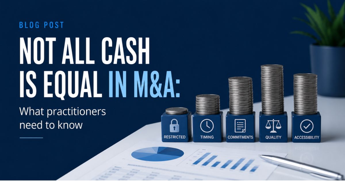The important aspects of cash in M&A